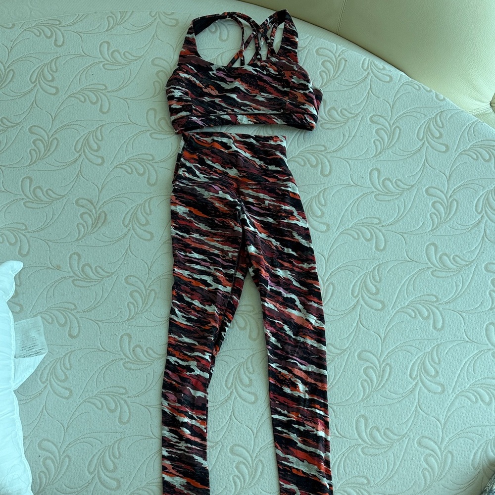 Lululemon Multicolor Sports Bra and Full Length Leggings